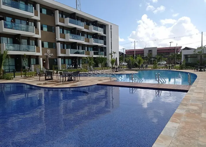Flat ManaBeach06 com Vista para Piscina 300 metros da Paria de Muro Alto